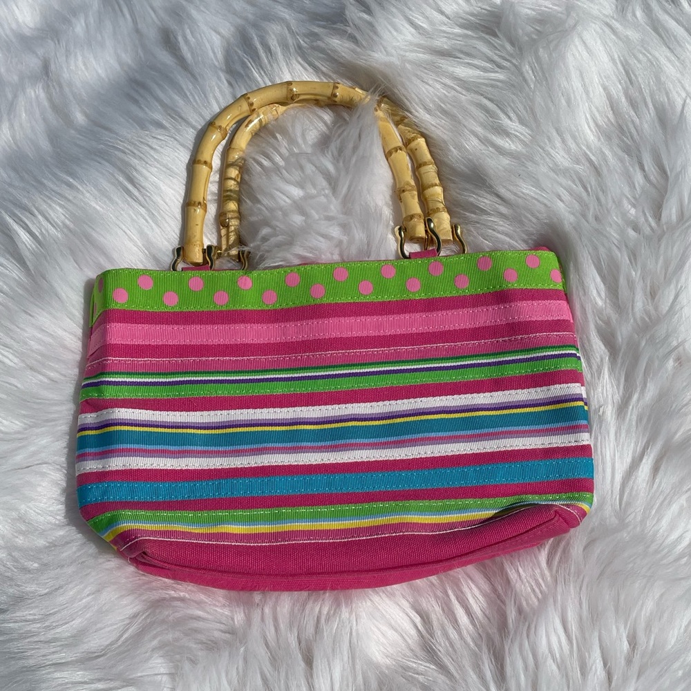 🎀 Tiannl Ribbon Bamboo handle handbag